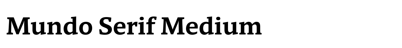Mundo Serif Medium